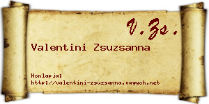 Valentini Zsuzsanna névjegykártya