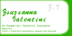 zsuzsanna valentini business card